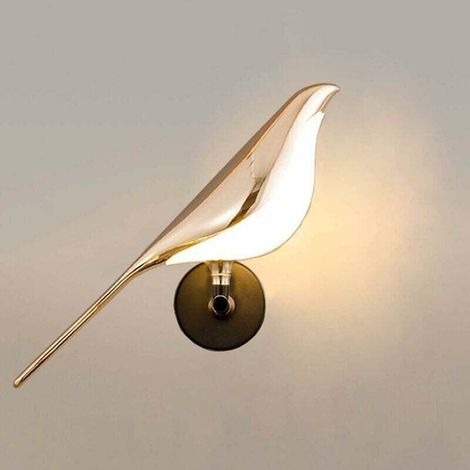 4500k Applique Murale Interieur, Lampe Oiseau Mordern Bureau Lampe De Chevet Lumière Applique Murale, Lampe Murale Simple Et Créative Pour Oiseaux