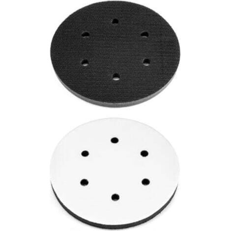 2pcs 125mm Tampon De Ponçage Souple, Tampon Interface En Éponge Pour Disques De Ponçage (6 Trous)