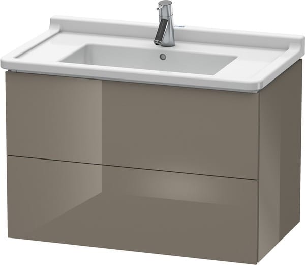 Duravit Waschtischunterschrank L-Cube 82x46,9cm, flan. Gr hgl, 2 Schub., wandhängend