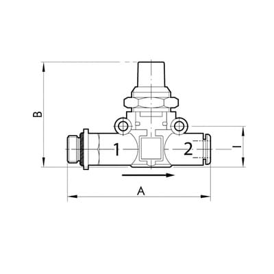 Riegler Absperrventil, Gew. (Eing.) - Schl. (Ausg.), G3/8, Schl.8