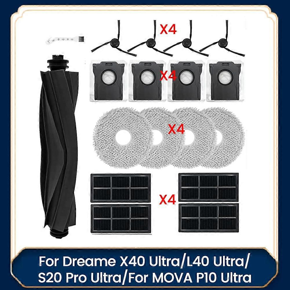 Ersatzteile Für Dreame X40 Ultra/l40 Ultra/s20 Pro Ultra/mova P10 Ultra Staubsauger: Filter, Seitenbürste, Staubbeutel, Reinigungstücher