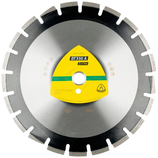 Klingspor DT 350 A Diamanttrennscheiben, 350 x 3,2 x 25,4 mm 21 Segmente 40 x 3,2 x 10 mm, Weitverzahnt