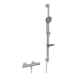 Hansa Duschsystem HANSAPRISMA m Thermostat, Wandmontage, 970mm, chrom