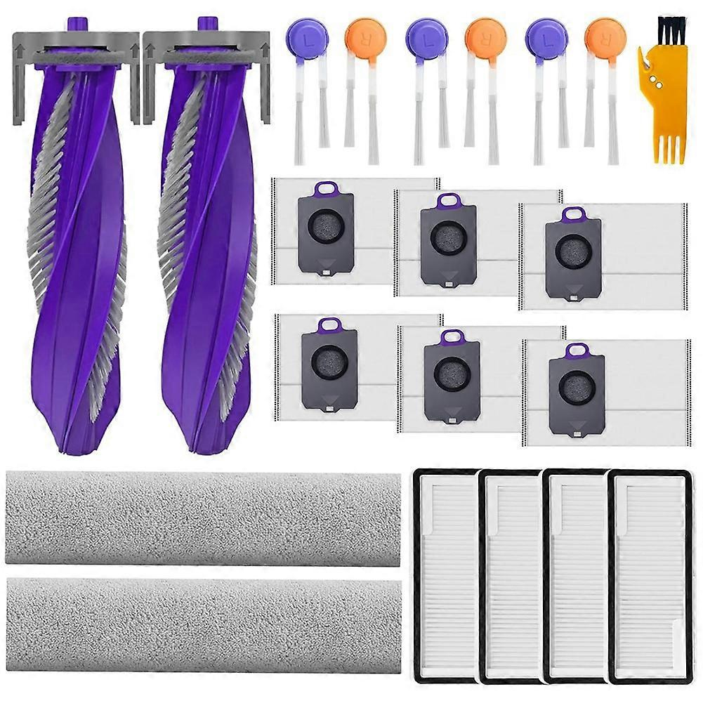 Set Mit 21 Ersatzteilen Für Den Narwal Flow Staubsauger: Zubehör, Seitenbürste, Chenille, Wischtuch, Filter Und Staubbeutel.