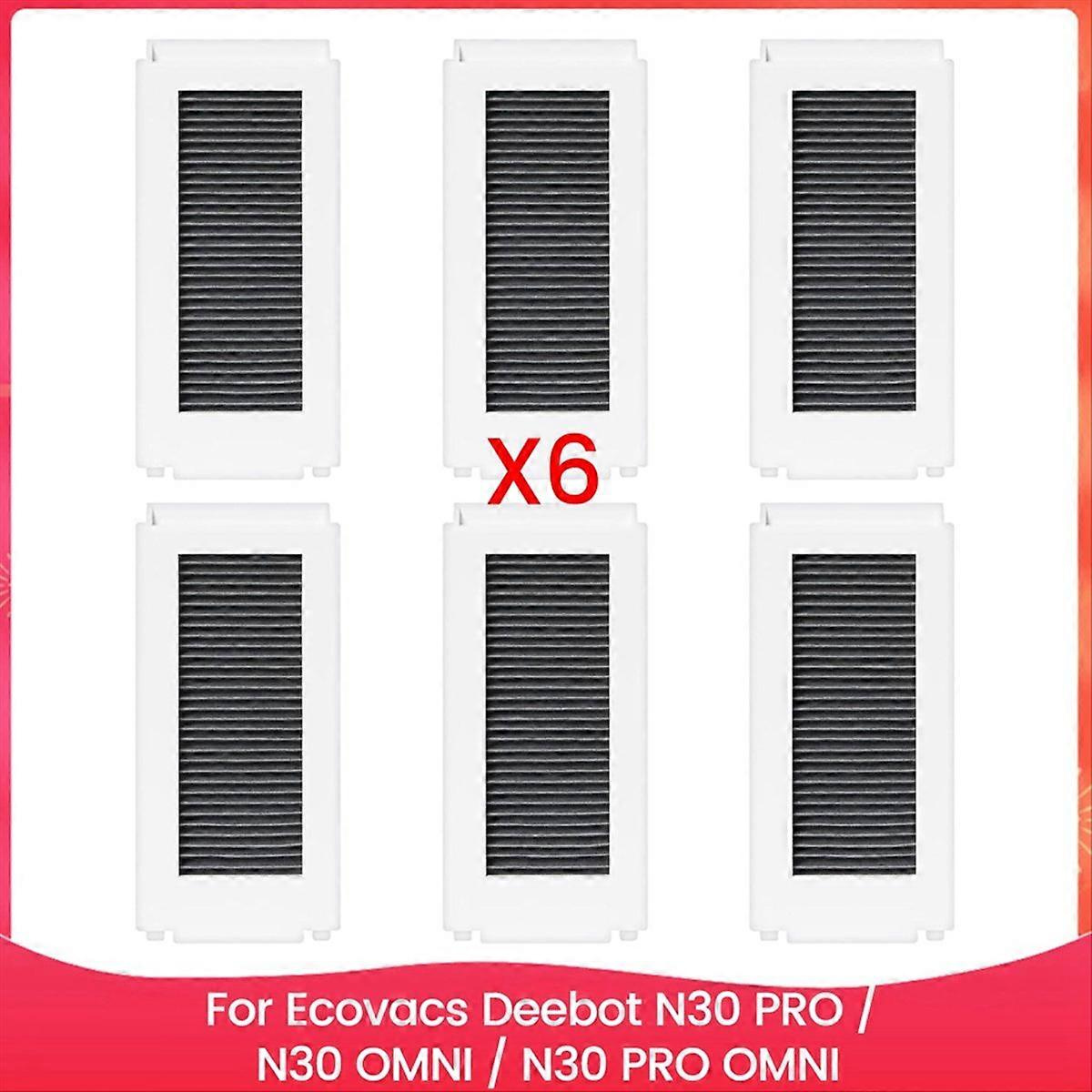 Packung Mit 6 Ersatz-hepa-filtern Für Ecovacs Deebot N30 Pro / N30 Omni / N30 Pro Omni Saugroboter