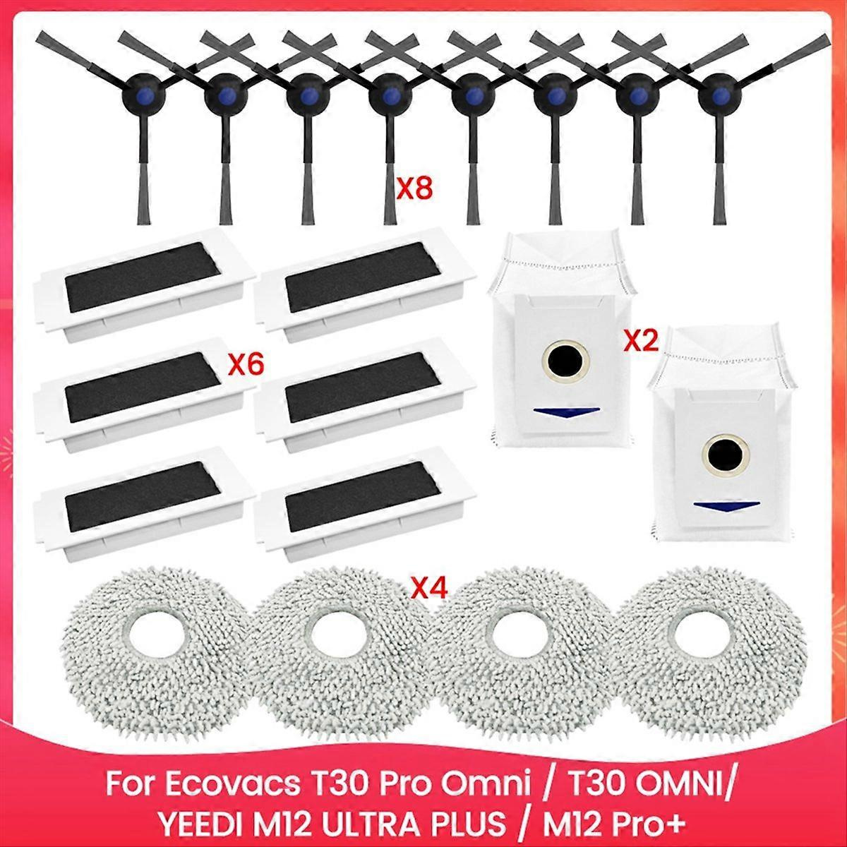 Ersatzteile Für Ecovacs T30 Pro Omni / T30 Omni, Yeedi M12 Ultra Plus / M12 Pro+: Seitenbürstenfilter, Staubbehälter