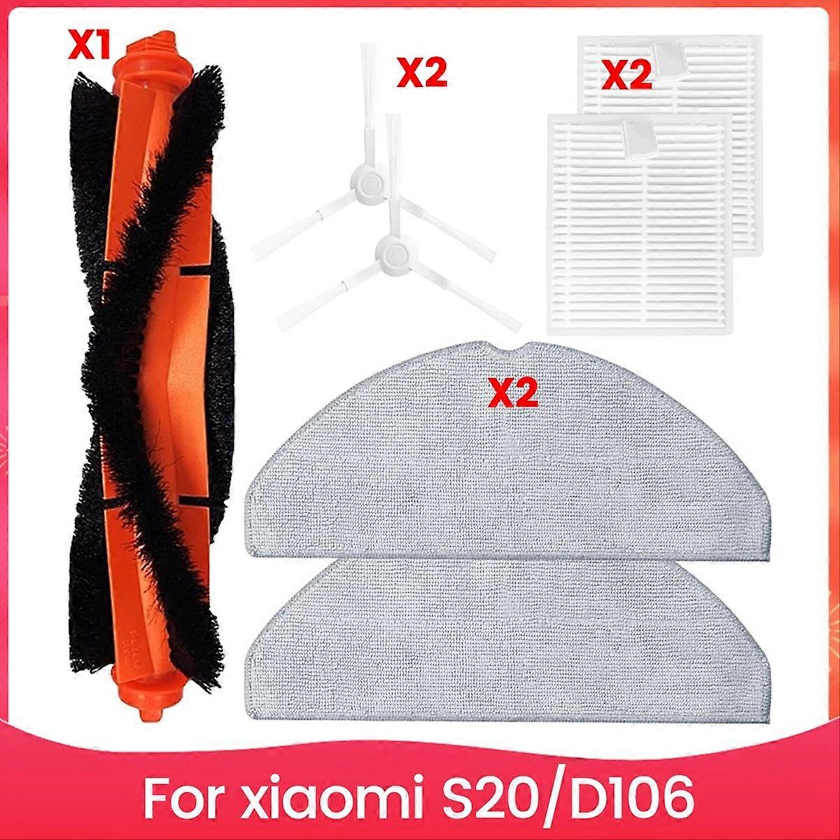 Ersatzteile Für Den Xiaomi S20/d106 Saugroboter: Hauptbürste, Hepa-filter, Ersatzreinigungstuch.