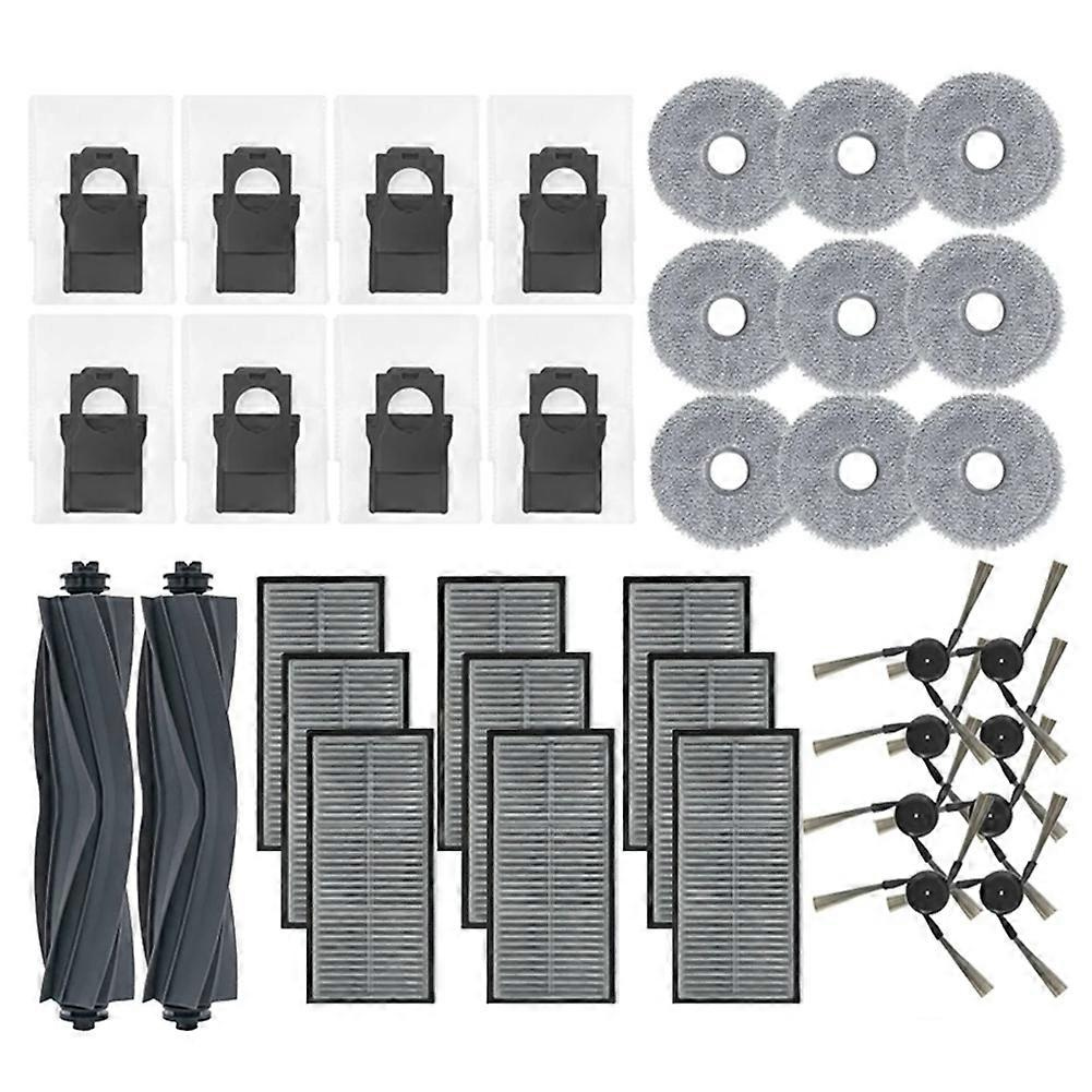 Zubehör Für Die Saugroboter Dreame X40, X40 Ultra Und X40 Pro: Hauptseitenbürste, Hepa-filter, Reinigungstücher, Staubbeutel.