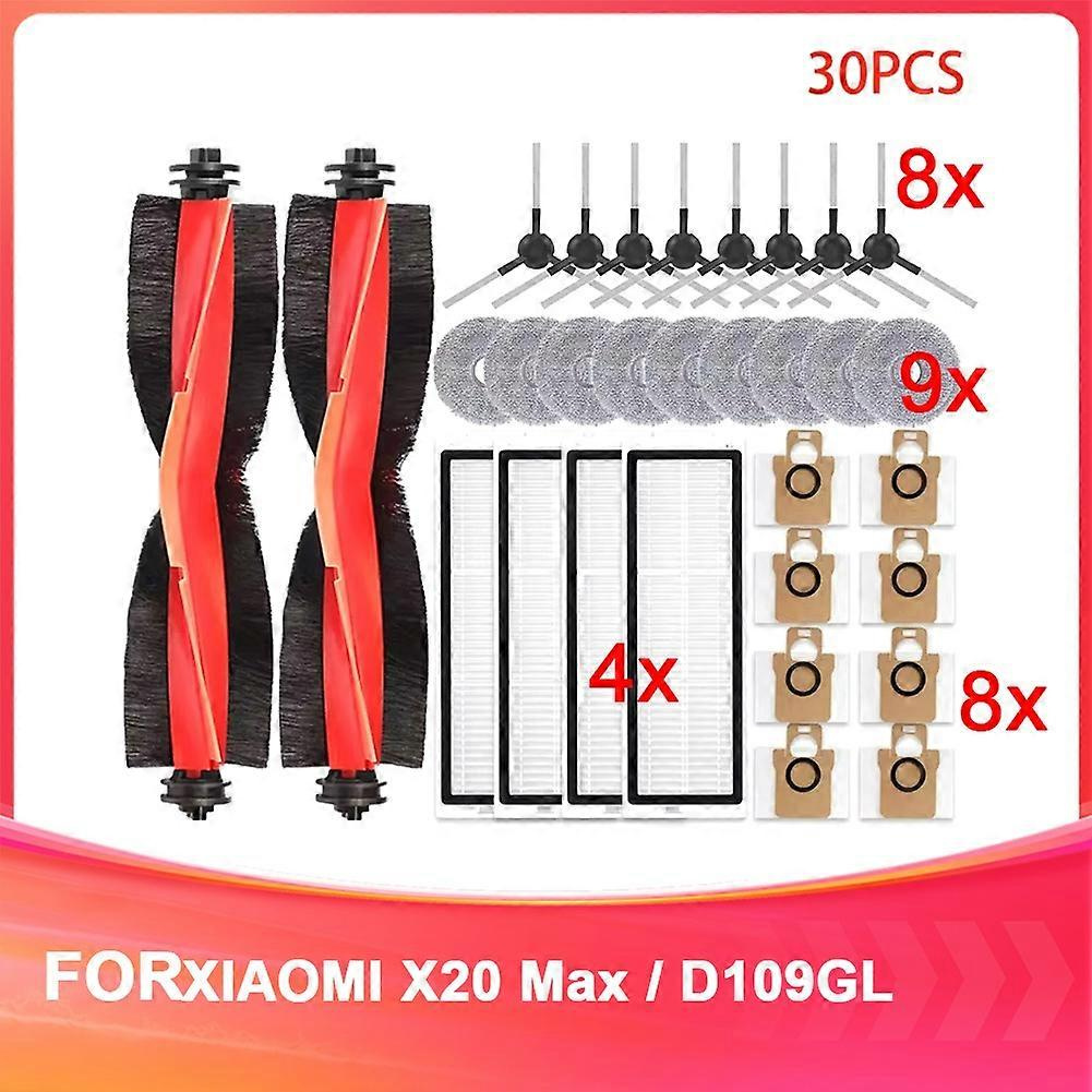Ersatzteile Und Zubehör Für Den Xiaomi X20 Max / D109gl Saugroboter: Hauptbürste, Seitenbürste, Hepa-filter, Reinigungstuch, Staubbeutel.