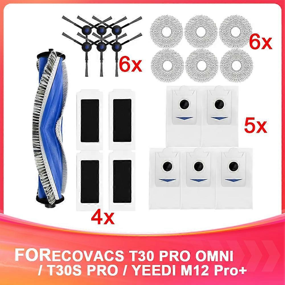 Ersatzteile Für Ecovacs T30 Pro Omni/t30s Pro/yeedi M12 Pro+ Saugroboter: Staubbeutel, Hauptbürste Und Zubehör.