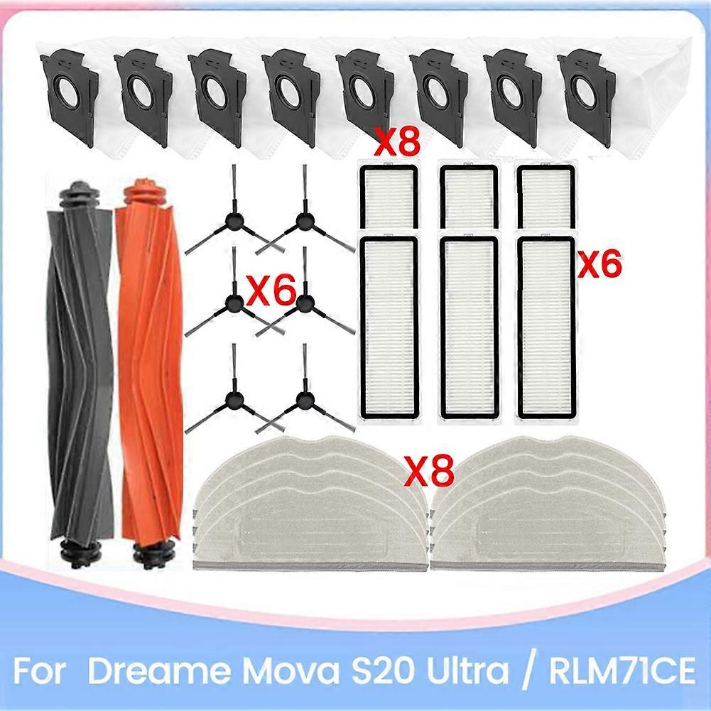 29-teiliges Set Inklusive Bürste, Filter, Staubbeutel Und Reinigungstuch Für Den Staubsauger Dreame Mova S20 Ultra/rlm71ce – Ersatzteile