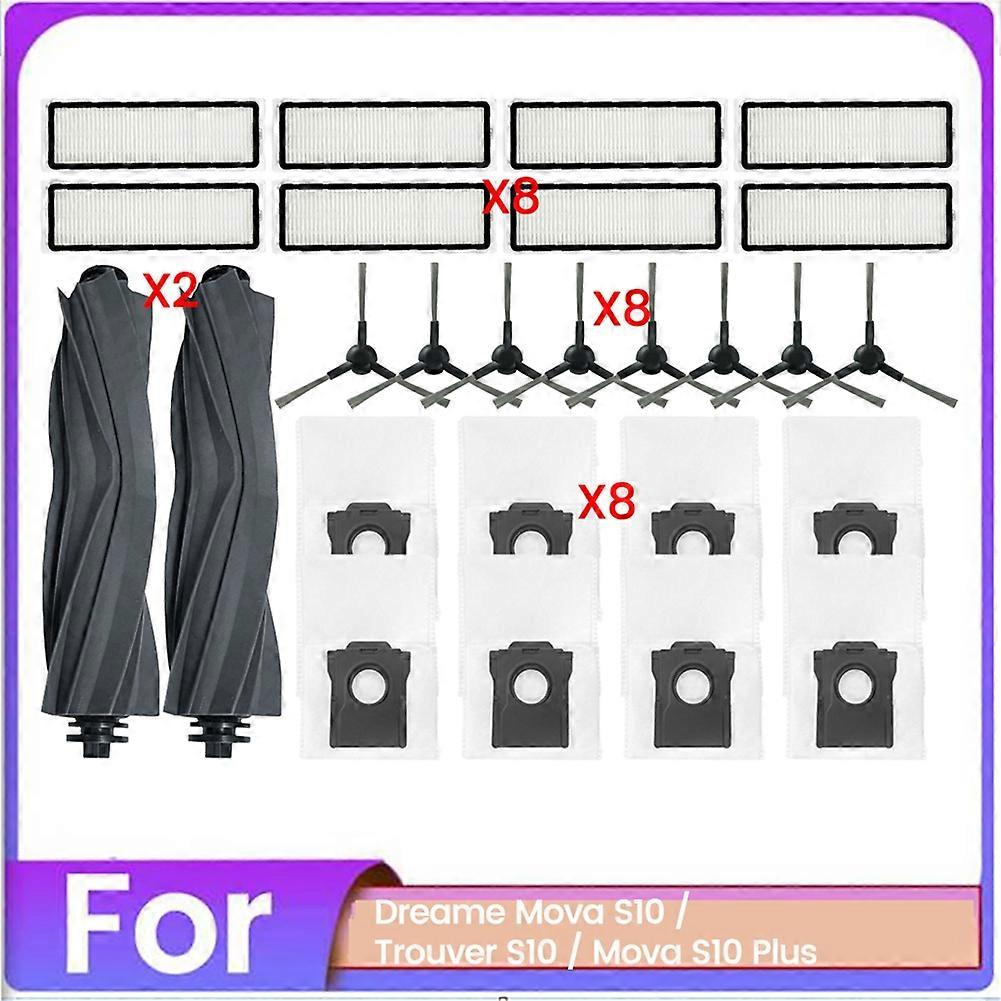 26-teiliges Set Inklusive Bürste, Staubbeutel Und Filter Für Die Staubsauger Dreame Mova S10, Find S10, Mova Und S10 Plus – Ersatzteile