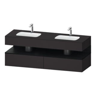 Duravit Einbauwaschtisch-Möbel-Set Qatego 160x55x60cm, Kon-WTU, B, E sw/gra matt