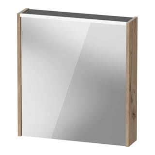 Duravit LED-Spiegel D-Code 2.0 m Steckd. 65x70x5cm, Lichtf ob, re, eiche marmorie