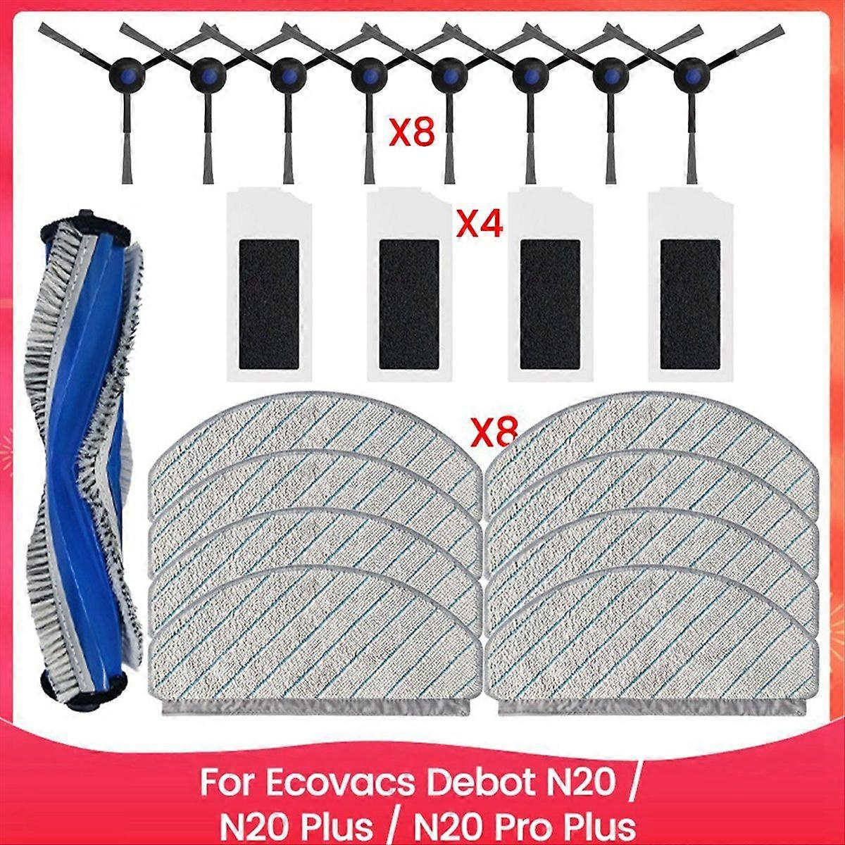 21-teiliges Set Inklusive Bürste, Filter Und Wischmopp Für Ecovacs Debot N20, N20 Plus Und N20 Pro Plus Staubsauger.