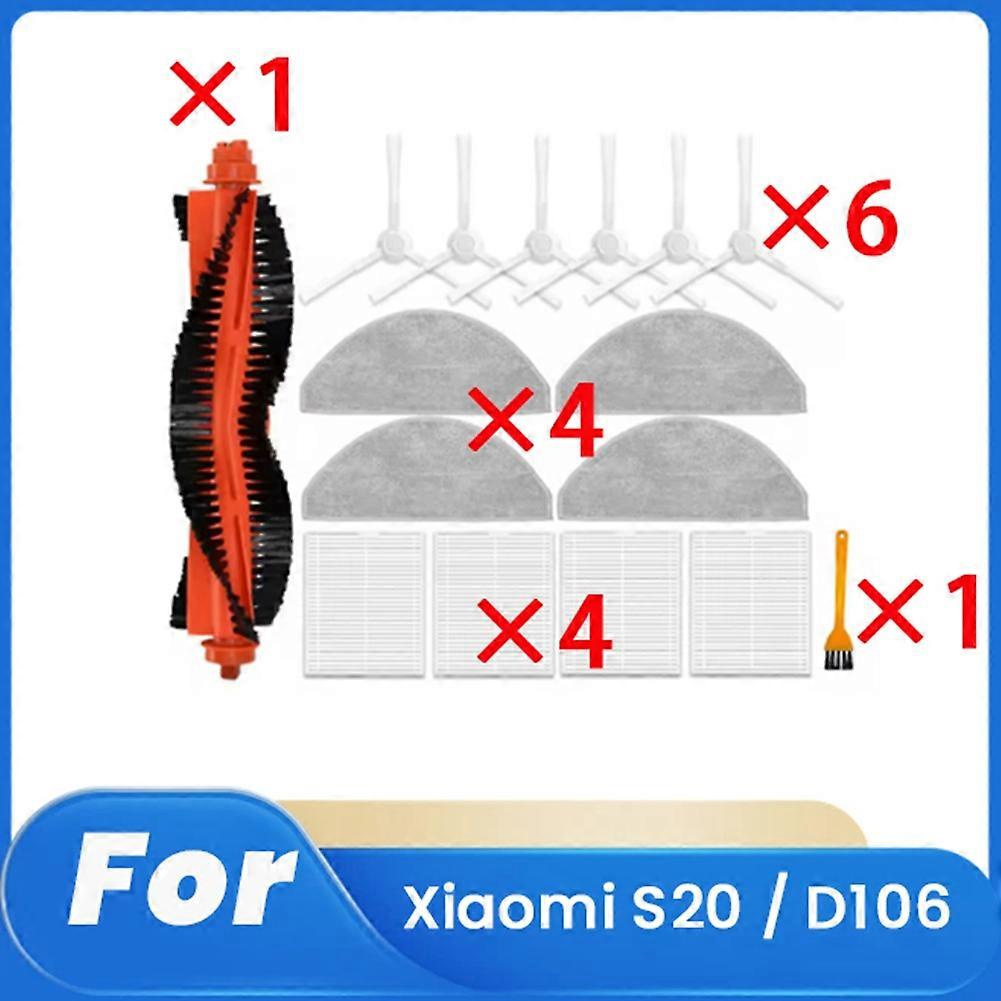 16-teiliges Set Für Den Xiaomi S20 / D106 Saugroboter: Zubehör, Ersatzteile, Hauptbürste, Reinigungsfilter.
