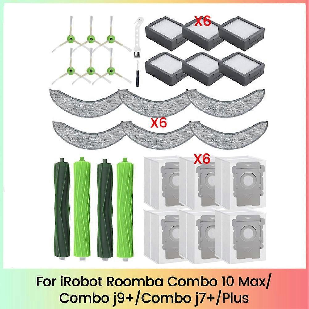 Ersatzteile Für Irobot Roomba Combo 10 Max, Combo J9+ Und Combo J7+/plus Staubsauger: Gummibürsten, Reinigungsfilter, Seitenbürste Und Staubbeutel.