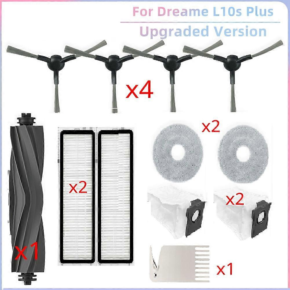Ersatzteile Für Den Dreame L10s Plus Rll42sd Besen: Hauptwalze, Seitenbürste, Hepa-filter, Reinigungstuch, Staubbeutel.