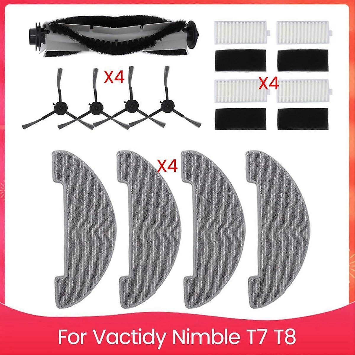 Ersatzteile Für Das Zubehörset Des Vactidy Nimble T7 T8 Saugroboters, Haupt- Und Seitenbürste