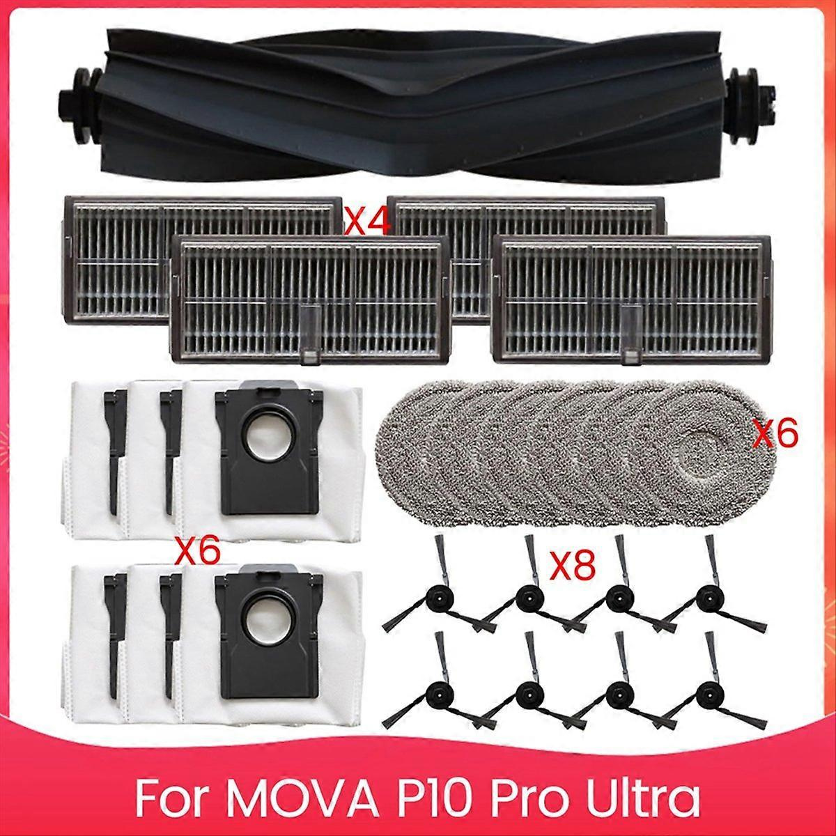 Ersatzteile Für Den Mova P10 Pro Ultra Saugroboter: Hauptbürste, Filter, Reinigungstuch, Staubbeutel