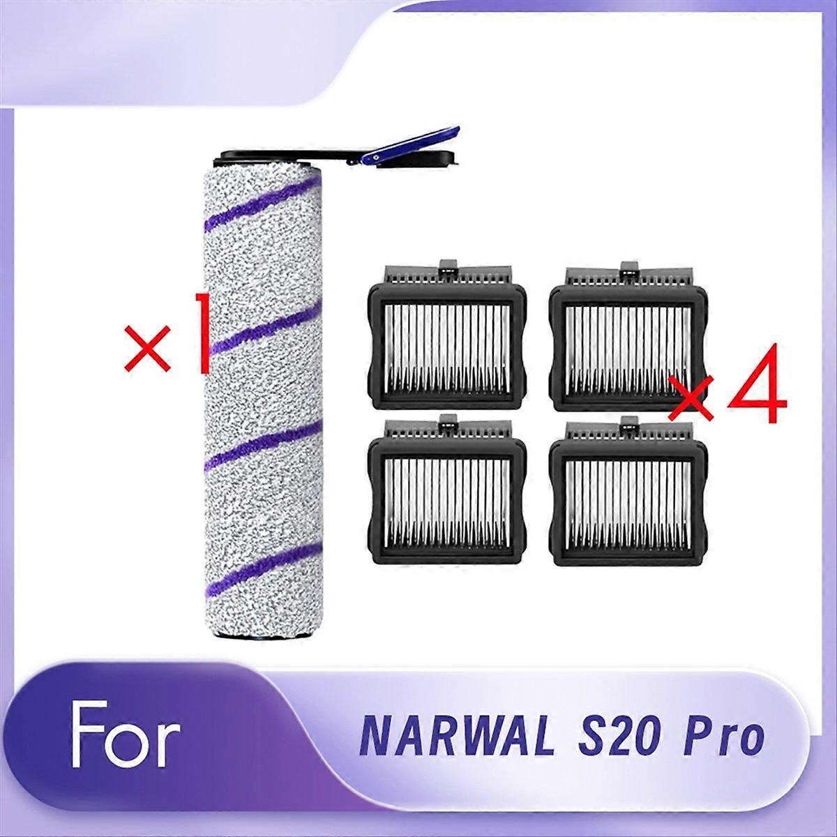 Ersatzteile Für Den Kabellosen Nass- Und Trockensauger Narwal S20 Pro: 1 Rotierende Bürste Und 4 Filter