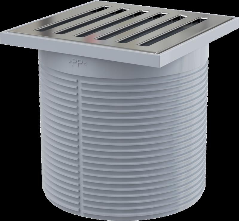 Alcadrain Bodenablauf Aufsatz, Design Rost 105×105 Mm
