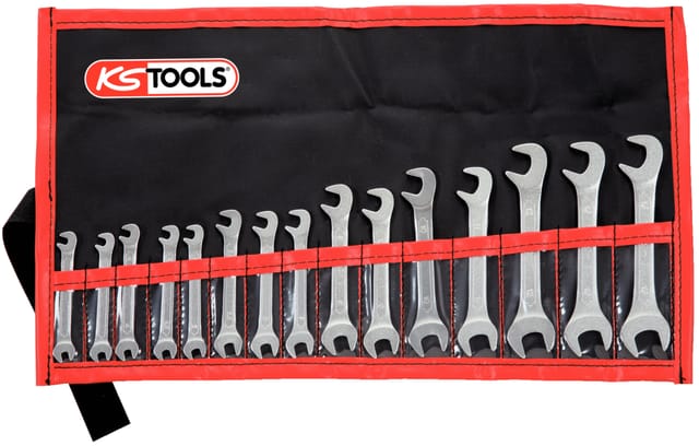 KS Tools Doppelmaulschlüssel-Satz,15°+75° 15-tlg.3,2-14mm