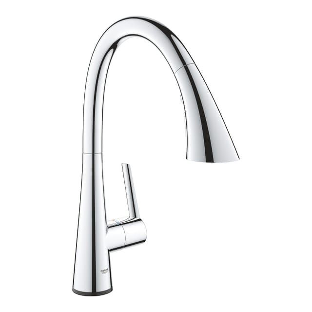 Grohe Spültischmischer Zedra SmartC chr, herausz. Br., el, Batterie
