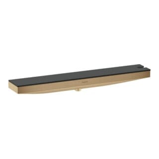 hansgrohe Wandanschluss Rainfinity m Brauseha. re u. Ablage, brushed bronze