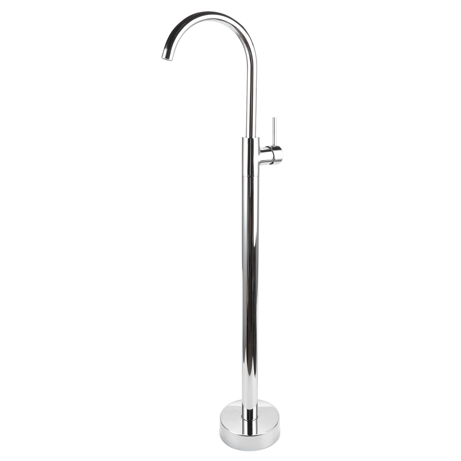 Freistehende Badewannenarmatur Aus Messing Und Edelstahl, Europäischer Stil, Ohne Loch, Bodenarmatur Für Säulenwaschbecken, Chrom.