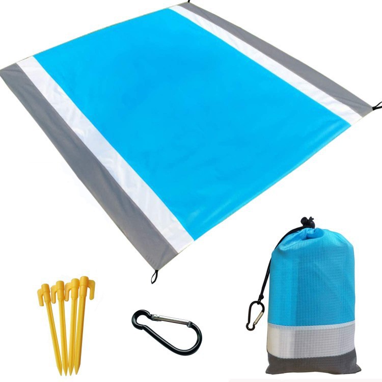 Tapis De Plage Anti-sable - 200 X 210 Cm - Couverture Imperméable Et Isolante - Pour Plage, Pique-nique Ou Camping - Facile À Nettoyer