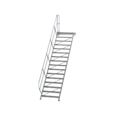 MUNK Aluminium-Treppe Plattform 45° 16 Stufen