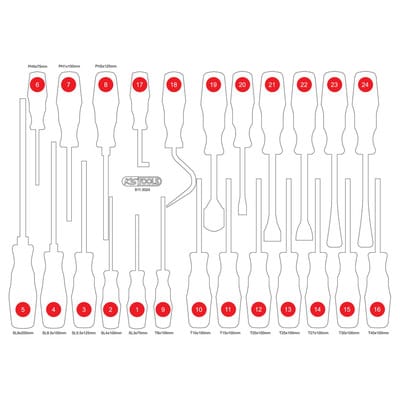 KS Tools Leere Schaumstoffeinlage zu 811.3024