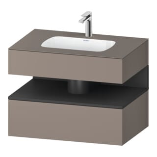 Duravit Einbauwaschtisch-Möbel-Set Qatego 80x55x60cm, graph m/bas ma, Konsolen-Waschtischunterbau