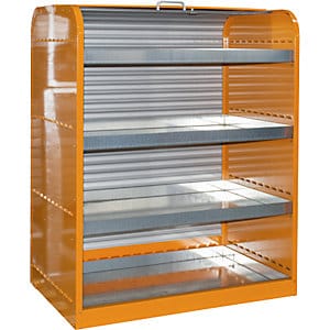 Bauer Südlohn Gefahrstoff-Rollladenschrank RSG-4, lackiert, Gelborange