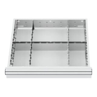 STIER Schubladeneinteilung Metalleinteilung BLH 75 mm Innenmaß 500x450 mm 6 Fächer