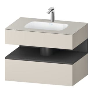 Duravit Einbauwaschtisch-Möbel-Set Qatego 80x55x60cm, graph m/tau ma, Konsolen-Waschtischunterbau