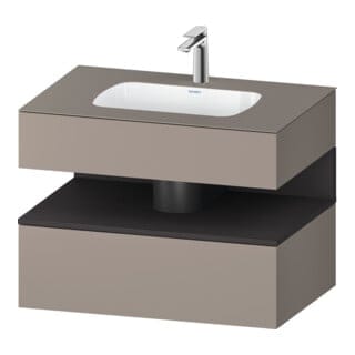 Duravit Einbauwaschtisch-Möbel-Set Qatego 80x55x60cm, gra m/ba m, Kon-WTU, B