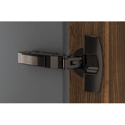 110Grad-Scharnier Sensys8645i 3mm halb vorlieg m vorm.Spreizmuff schwarz HETTICH