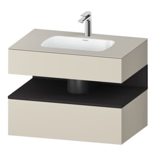 Duravit Einbauwaschtisch-Möbel-Set Qatego 80x55x60cm, gra m/ta m, Kon-WTU, B