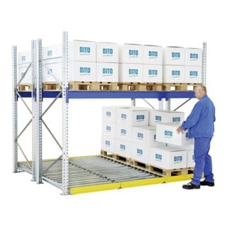 Bito Rollenbahnsegmente Tuning B 2500 mm Rollenteilung 144 mm, Euro-längs montiert