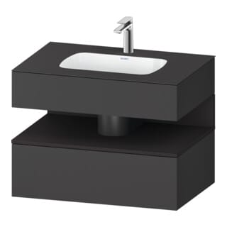 Duravit Einbauwaschtisch-Möbel-Set Qatego 80x55x60cm, gra m/Gr m, Kon-WTU, B