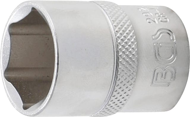 BGS Steckschlüssel-Einsatz Sechskant Antrieb Innenvierkant 12,5 mm (1/2") SW 21 mm