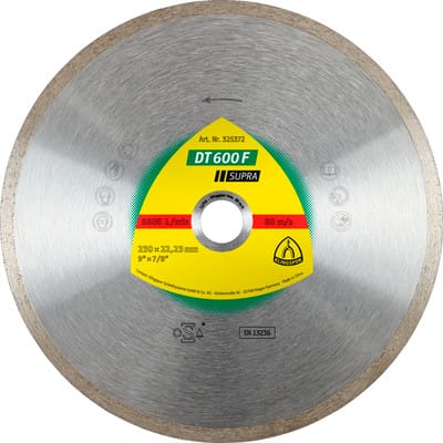Klingspor DT 600 F Diamanttrennscheiben, 230 x 1,9 x 22,23 mm 1,9 x 7 mm, geschlossener Rand