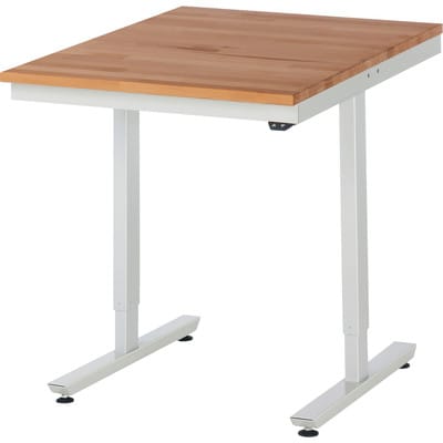 RAU Arbeitstisch adlatus 150 elektrisch höhenverstellbar Buche-Massiv-Platte 750 mm x 1000 mm