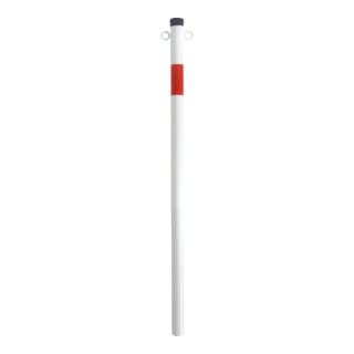 Schake Absperrpfosten Typ 4042E/2, ortsfest, Ø42mm, zum Einschlagen, Gesamtlänge 1300 mm + zwei Ösen