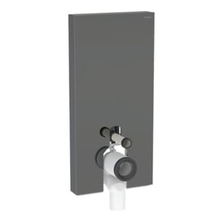 Geberit Stand-WC-Modul Monolith BH 101cm, Fr. Gl. la., S. Alu SW-chrom