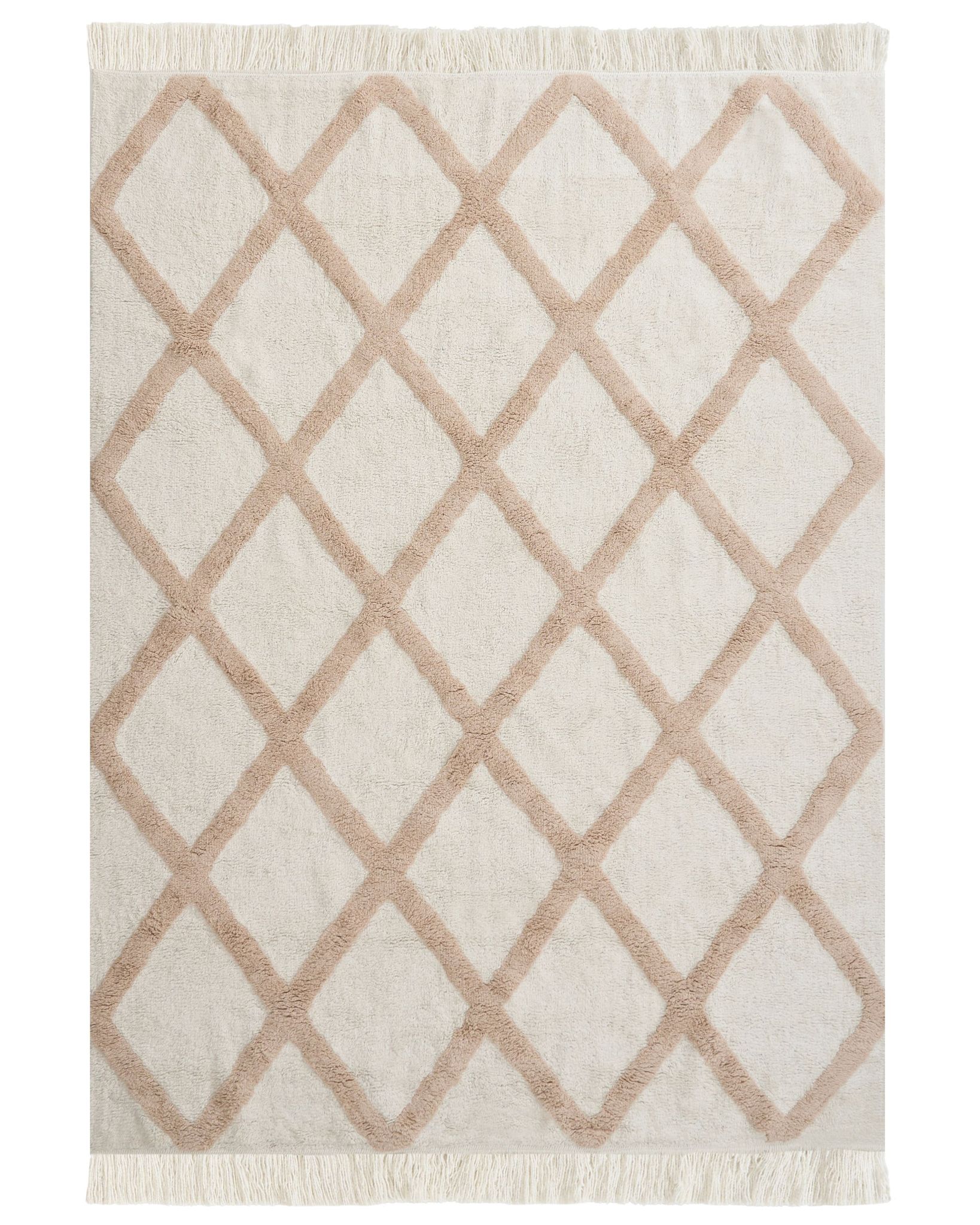 Kinderteppich Punsari Beige 160 X 230 Cm Baumwolle