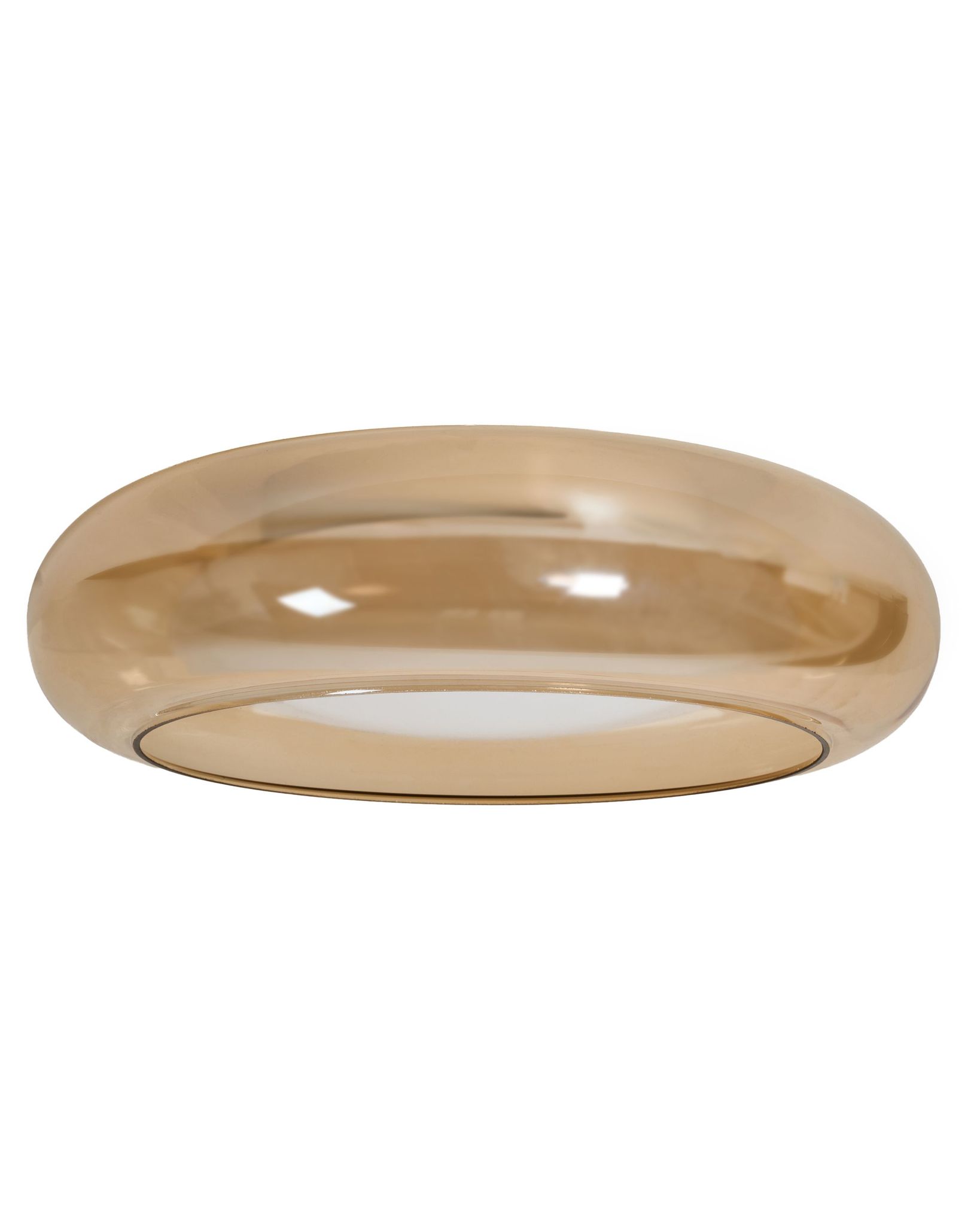 Led Deckenlampe Nith Mit Dimmer Glas Hellbraun