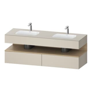 Duravit Einbauwaschtisch-Möbel-Set Qatego 160x55x60cm, Kon-WTU, B, E na/tau matt